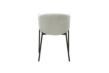 Lot de Chaises de Salle à Manger HINYA en Tissu Gris Clair - 54 x 62 cm ROUSSEAU