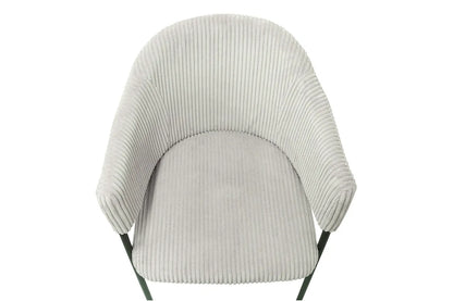 Lot de Chaises de Salle à Manger HINYA en Tissu Gris Clair - 54 x 62 cm ROUSSEAU