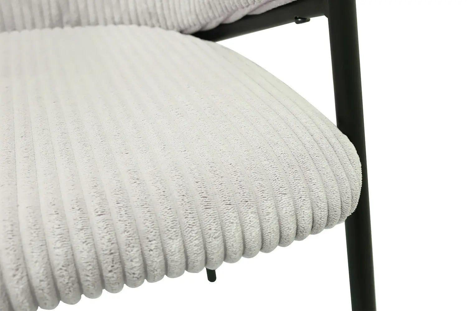 Lot de Chaises de Salle à Manger HINYA en Tissu Gris Clair - 54 x 62 cm ROUSSEAU