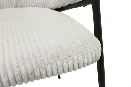 Lot de Chaises de Salle à Manger HINYA en Tissu Gris Clair - 54 x 62 cm ROUSSEAU