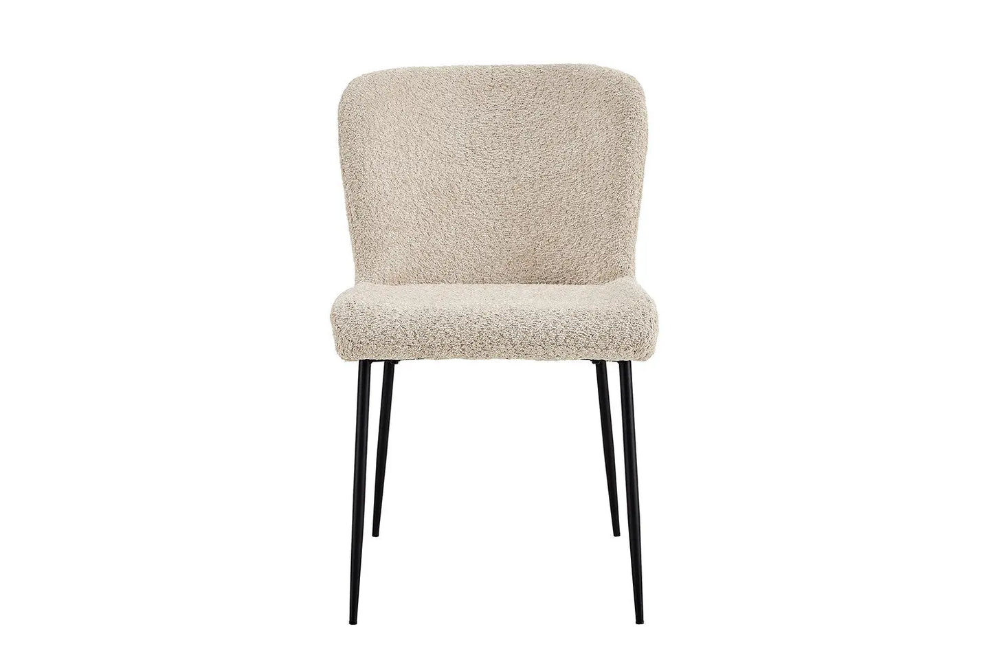 Lot de Chaises de Salle à Manger LISE Bouclé Bouclé Beige - 58 x 52 cm ROUSSEAU