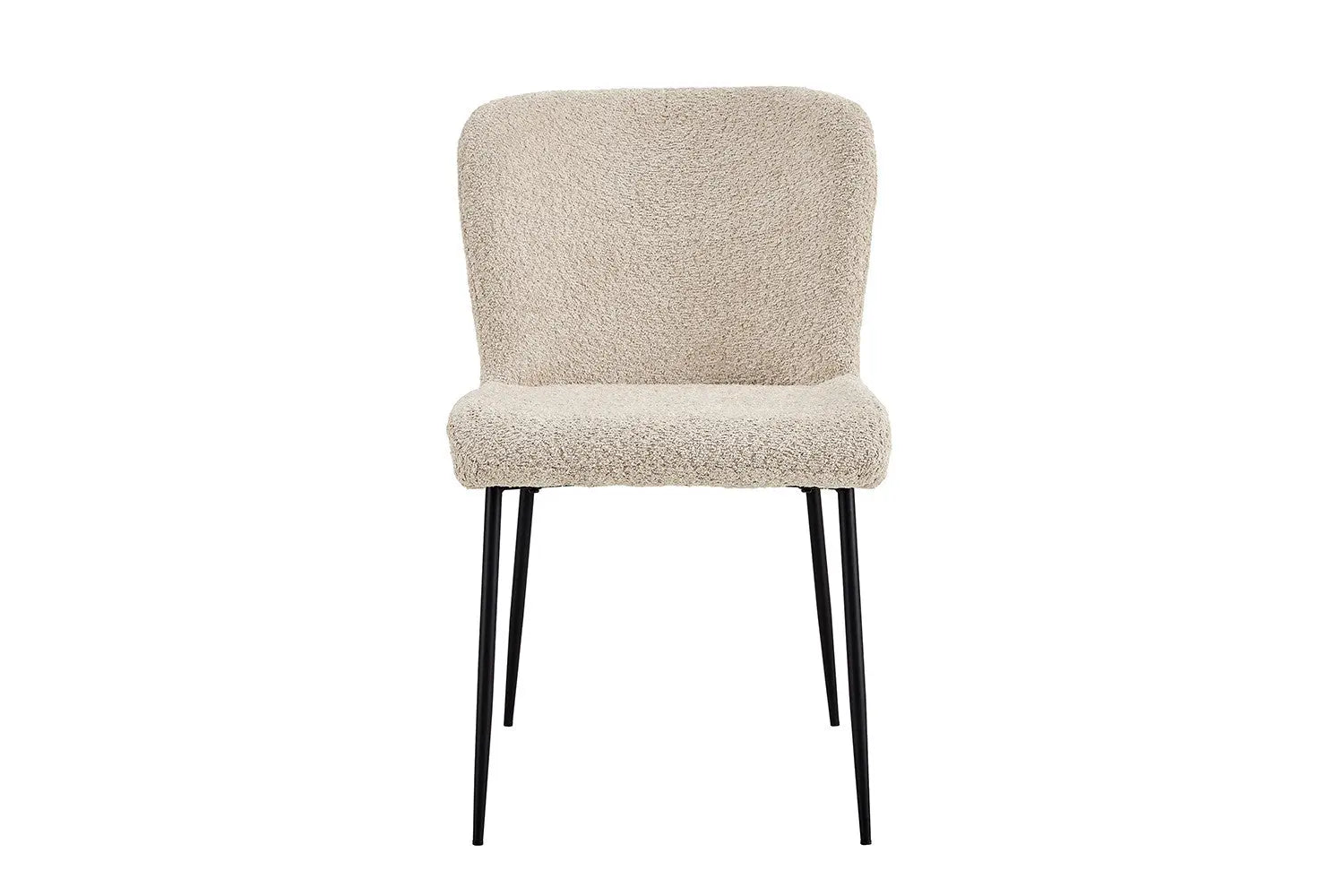 Lot de Chaises de Salle à Manger LISE Bouclé Bouclé Beige - 58 x 52 cm ROUSSEAU