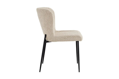 Lot de Chaises de Salle à Manger LISE Bouclé Bouclé Beige - 58 x 52 cm ROUSSEAU