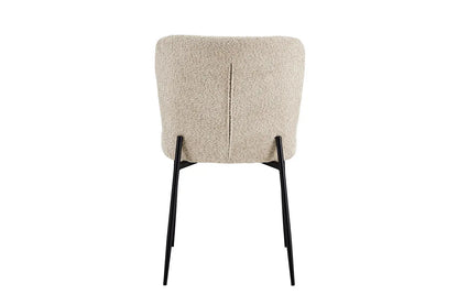 Lot de Chaises de Salle à Manger LISE Bouclé Bouclé Beige - 58 x 52 cm ROUSSEAU