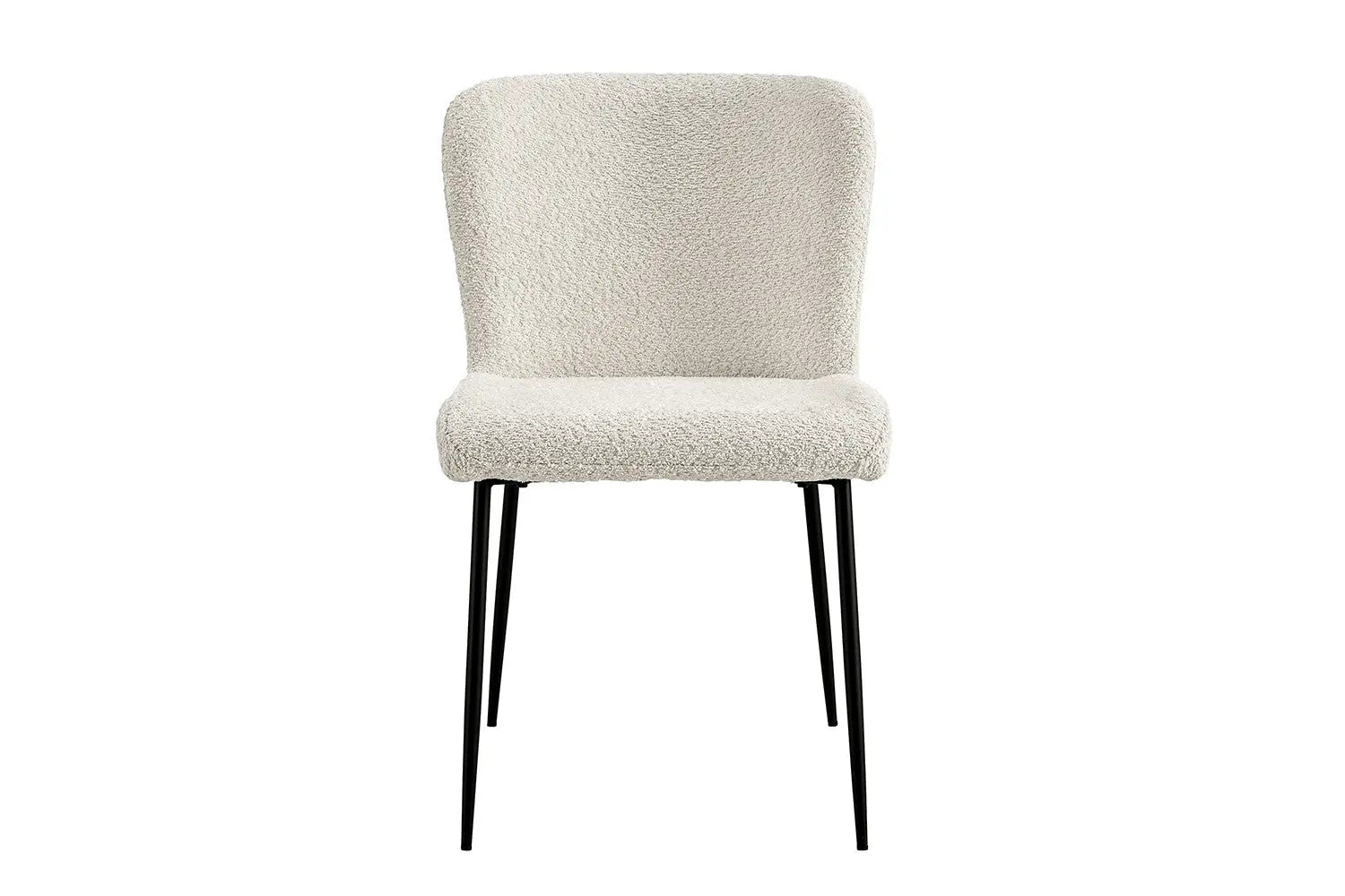 Lot de Chaises de Salle à Manger LISE Bouclé Ecru - 58 x 52 cm ROUSSEAU