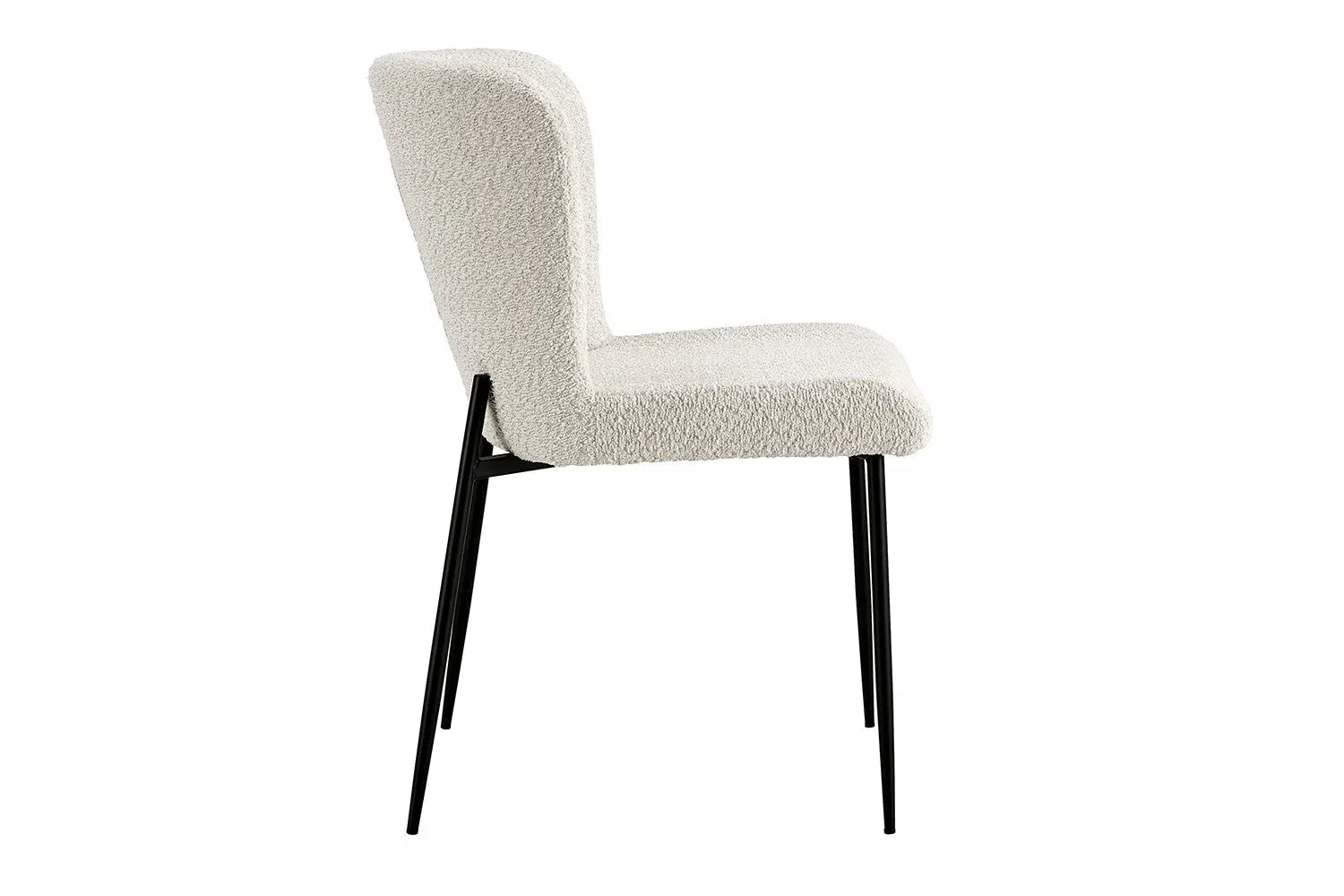 Lot de Chaises de Salle à Manger LISE Bouclé Ecru - 58 x 52 cm ROUSSEAU