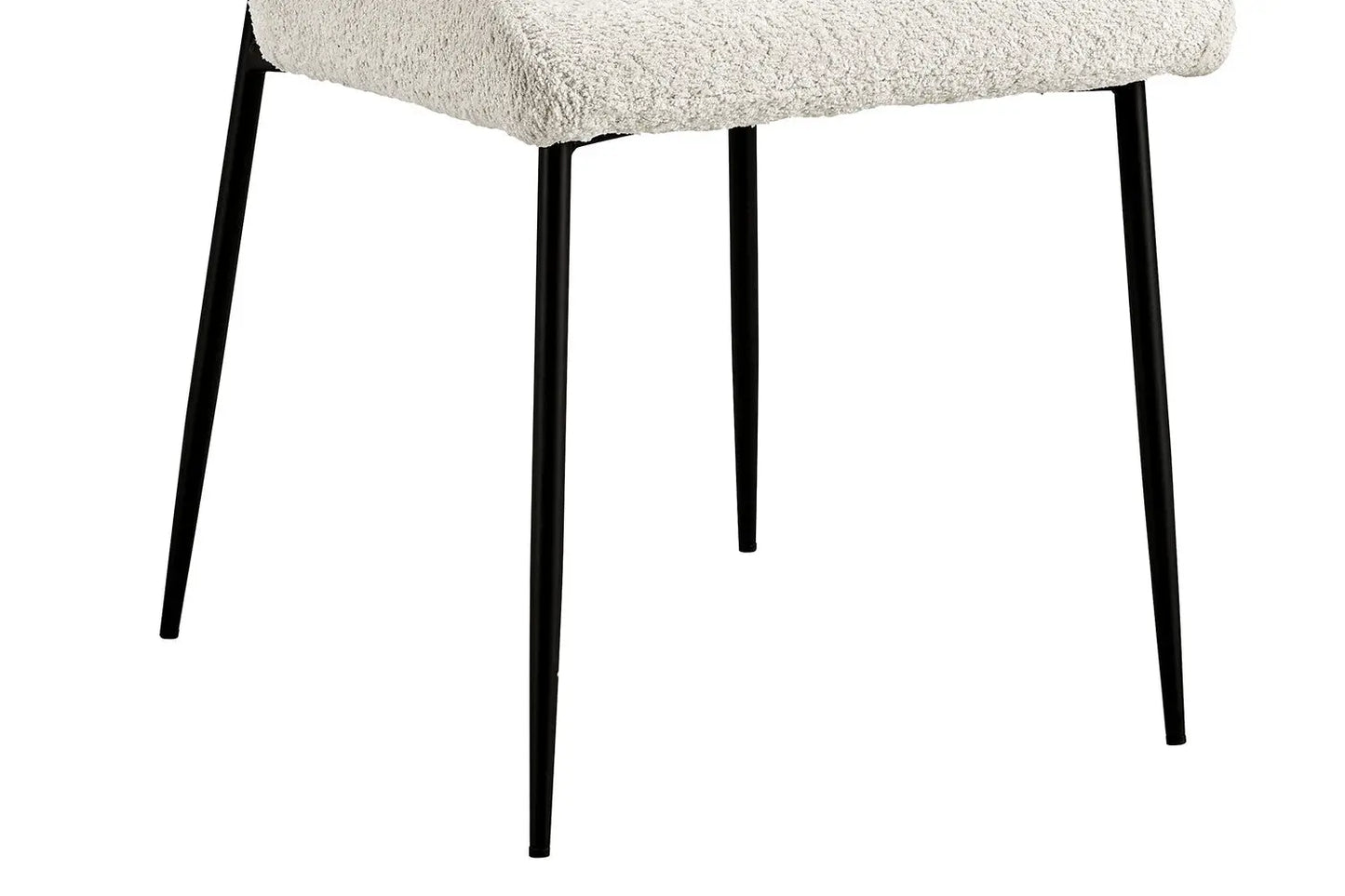 Lot de Chaises de Salle à Manger LISE Bouclé Ecru - 58 x 52 cm ROUSSEAU