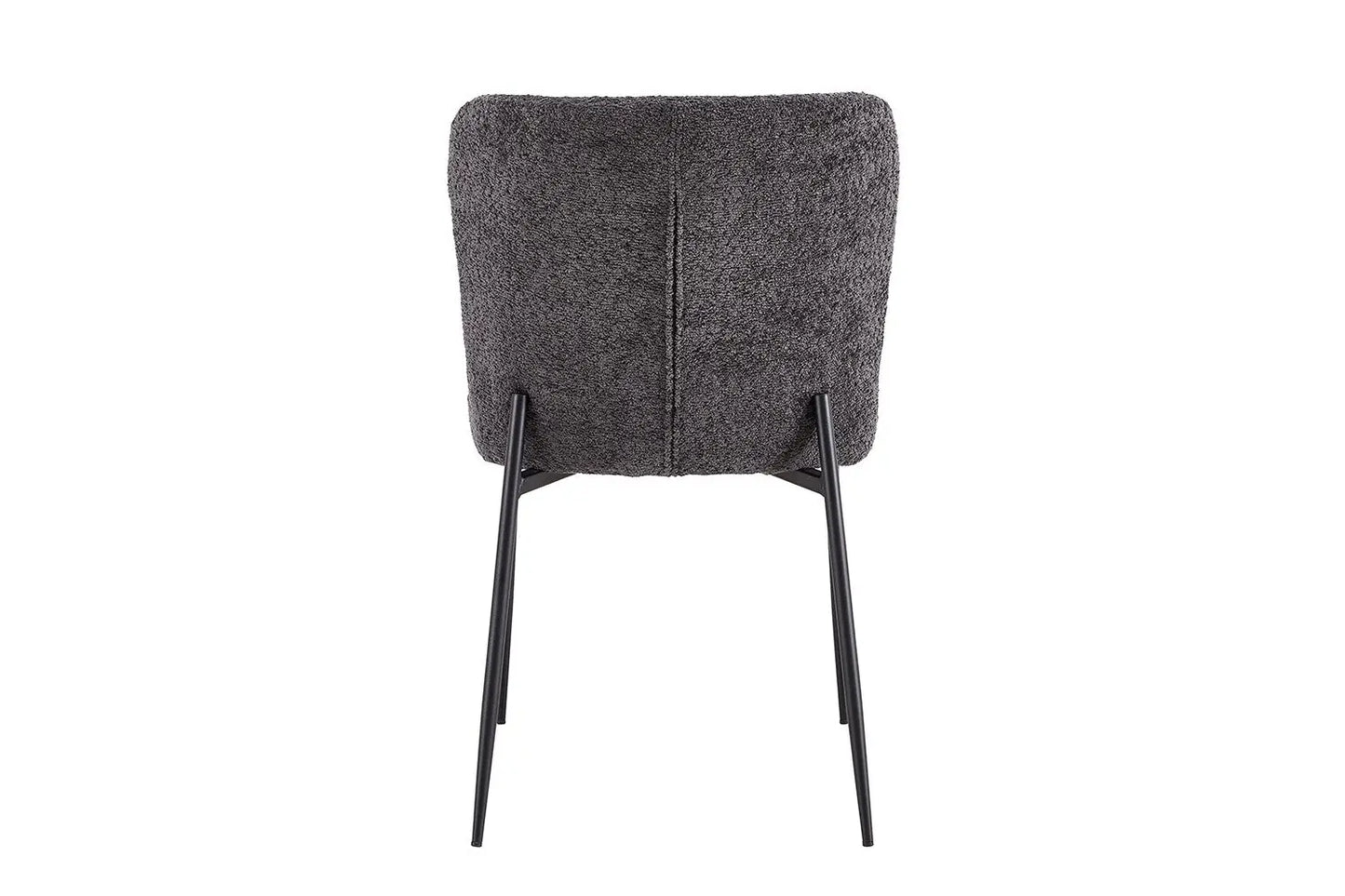 Lot de Chaises de Salle à Manger LISE Bouclé Gris Foncé - 58 x 52 cm ROUSSEAU