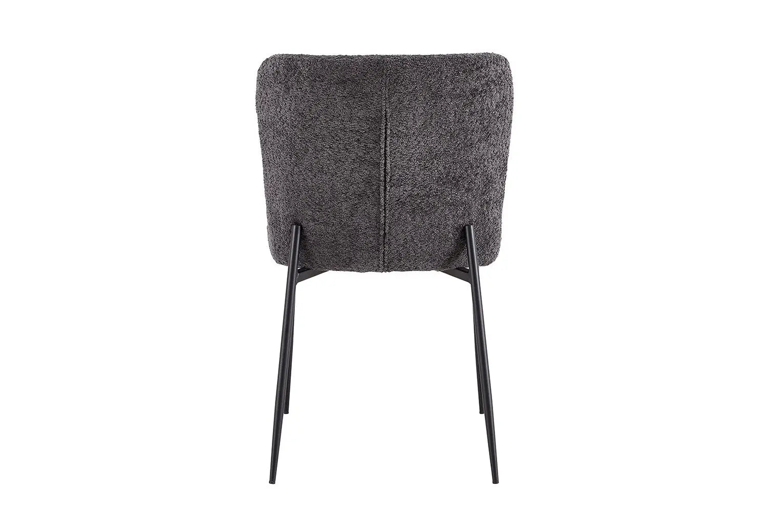 Lot de Chaises de Salle à Manger LISE Bouclé Gris Foncé - 58 x 52 cm ROUSSEAU