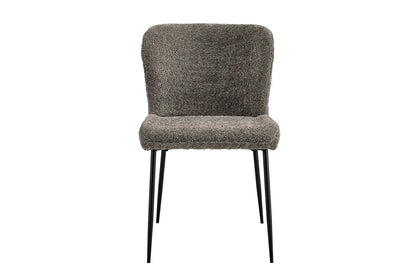Lot de Chaises de Salle à Manger LISE Bouclé Sable - 58 x 52 cm ROUSSEAU