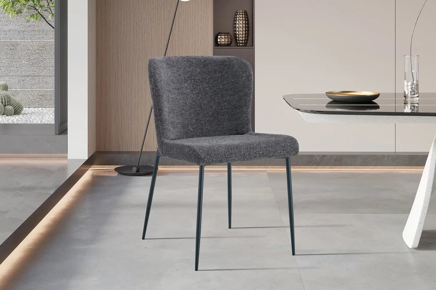 Lot de Chaises de Salle à Manger LISE Gris foncé - 58 x 52 cm ROUSSEAU