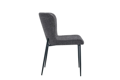 Lot de Chaises de Salle à Manger LISE Gris foncé - 58 x 52 cm ROUSSEAU