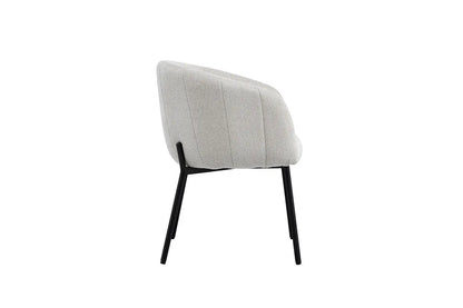 Lot de Chaises de Salle à Manger SAVINA en Tissu Beige - 57 x 62 cm ROUSSEAU