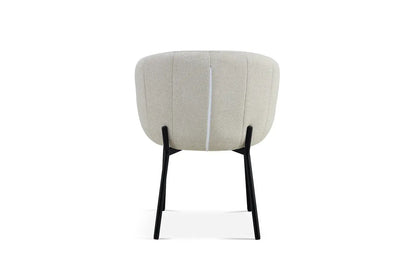 Lot de Chaises de Salle à Manger SAVINA en Tissu Beige - 57 x 62 cm ROUSSEAU
