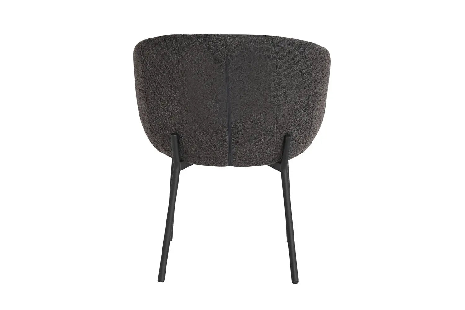 Lot de Chaises de Salle à Manger SAVINA en Tissu Bouclé Gris - 57 x 62 cm ROUSSEAU