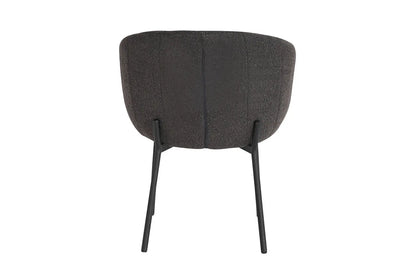 Lot de Chaises de Salle à Manger SAVINA en Tissu Bouclé Gris - 57 x 62 cm ROUSSEAU