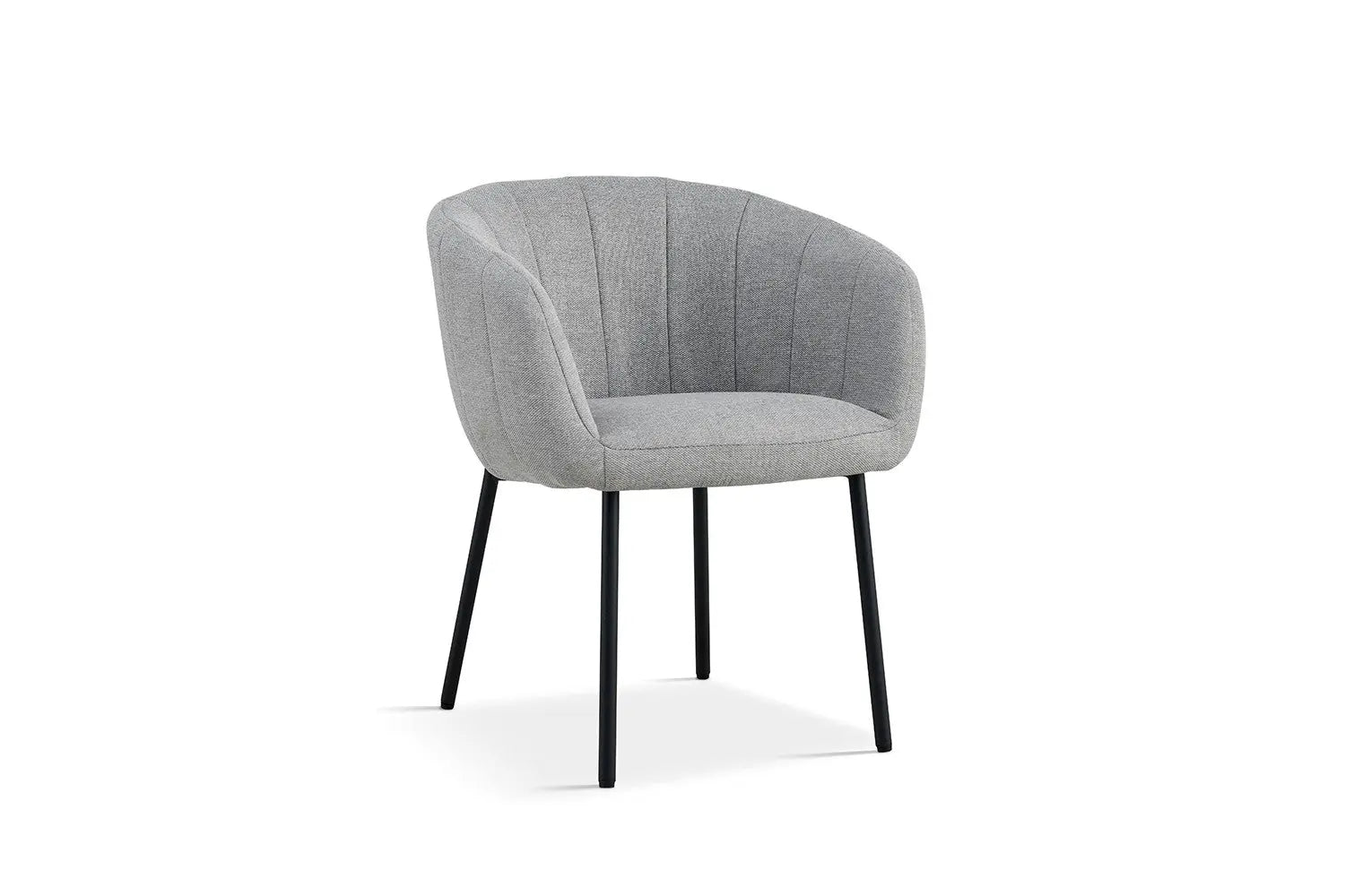 Lot de Chaises de Salle à Manger SAVINA en Tissu Gris clair - 57 x 62 cm ROUSSEAU