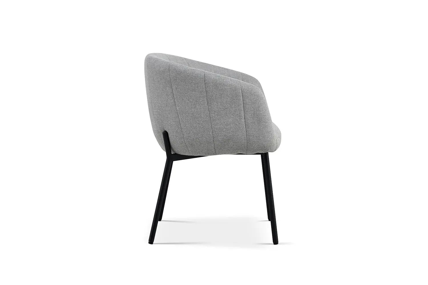 Lot de Chaises de Salle à Manger SAVINA en Tissu Gris clair - 57 x 62 cm ROUSSEAU