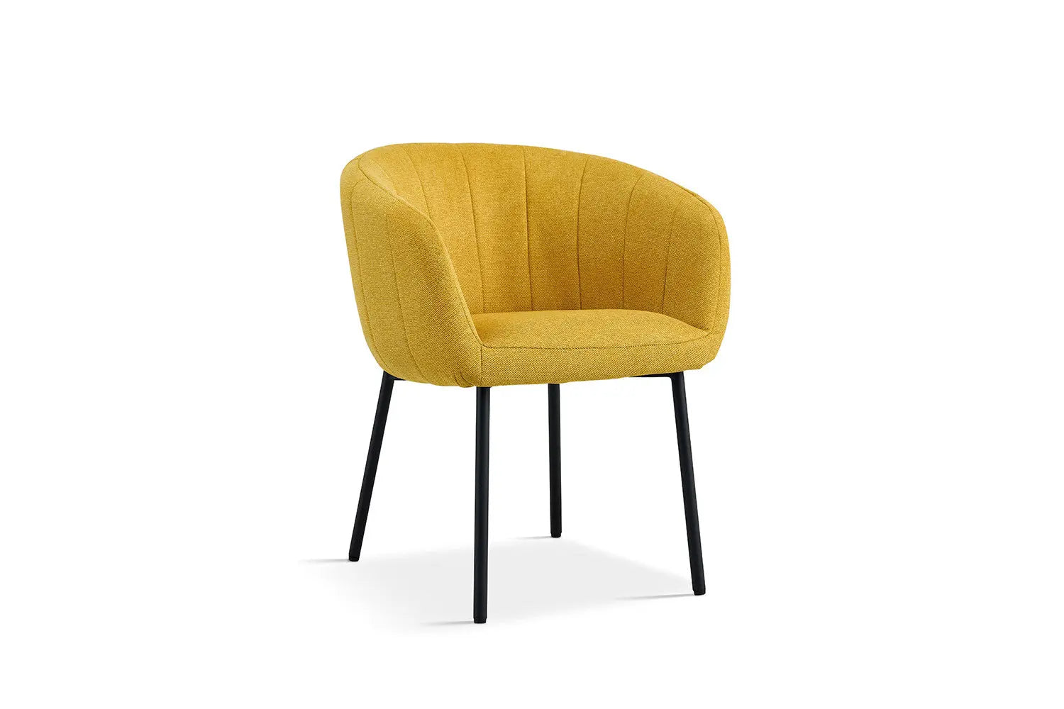 Lot de Chaises de Salle à Manger SAVINA en Tissu Jaune - 57 x 62 cm ROUSSEAU