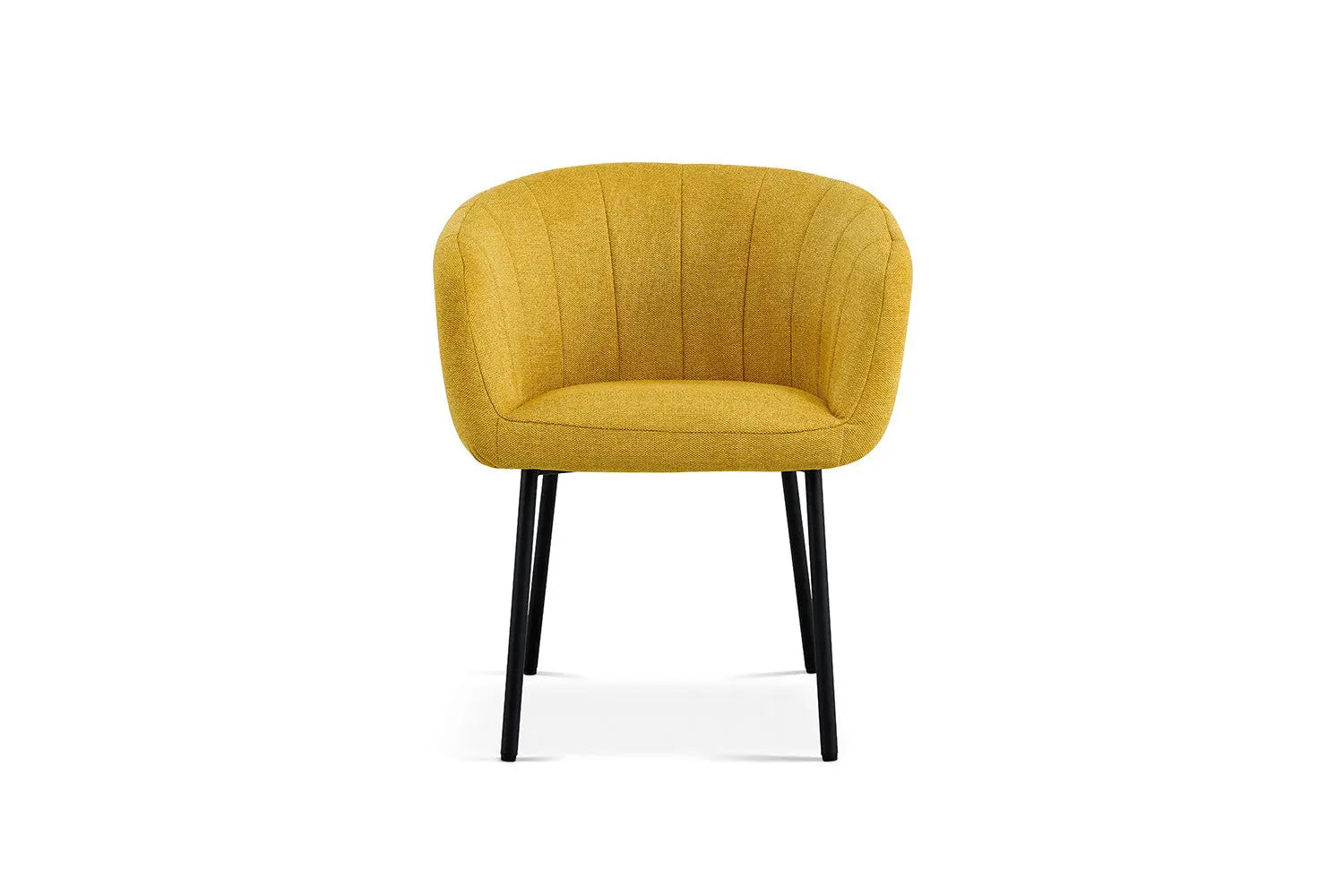 Lot de Chaises de Salle à Manger SAVINA en Tissu Jaune - 57 x 62 cm ROUSSEAU