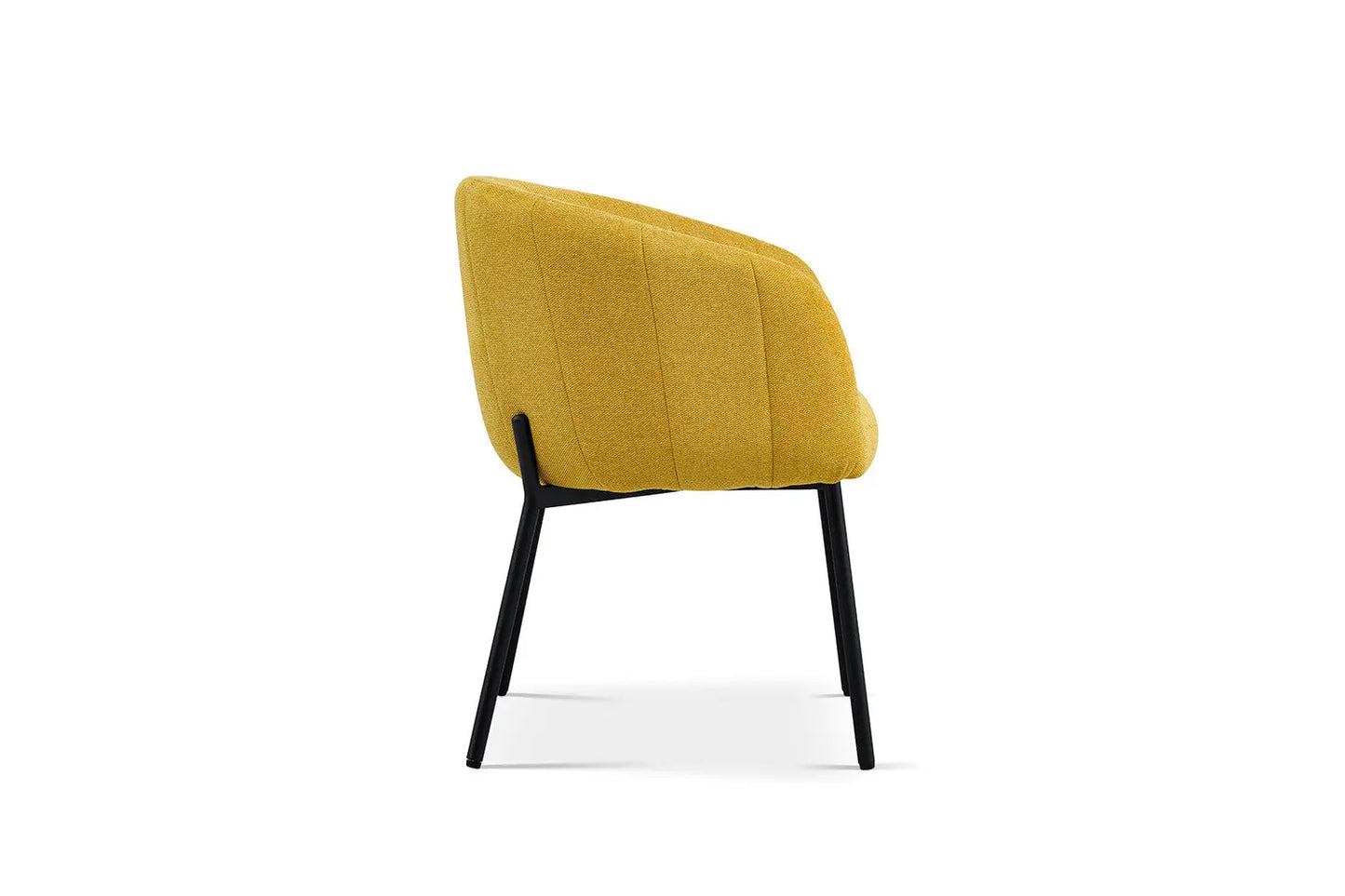 Lot de Chaises de Salle à Manger SAVINA en Tissu Jaune - 57 x 62 cm ROUSSEAU