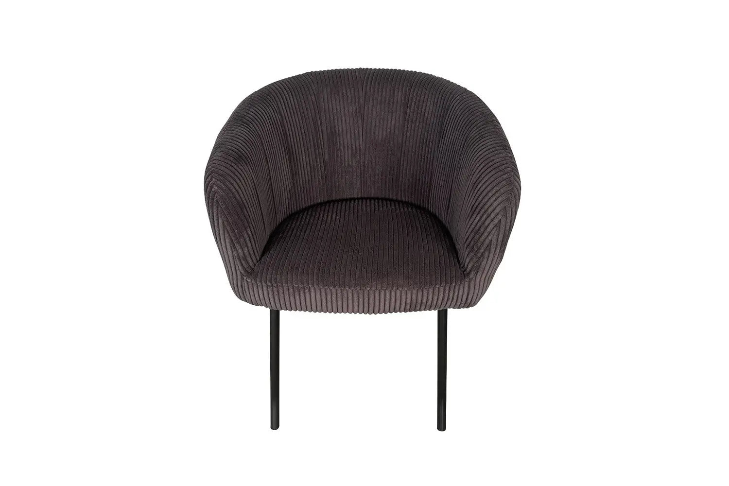 Lot de Chaises de Salle à Manger SAVINA en Tissu Velours Côtelé Gris - 57 x 62 cm ROUSSEAU