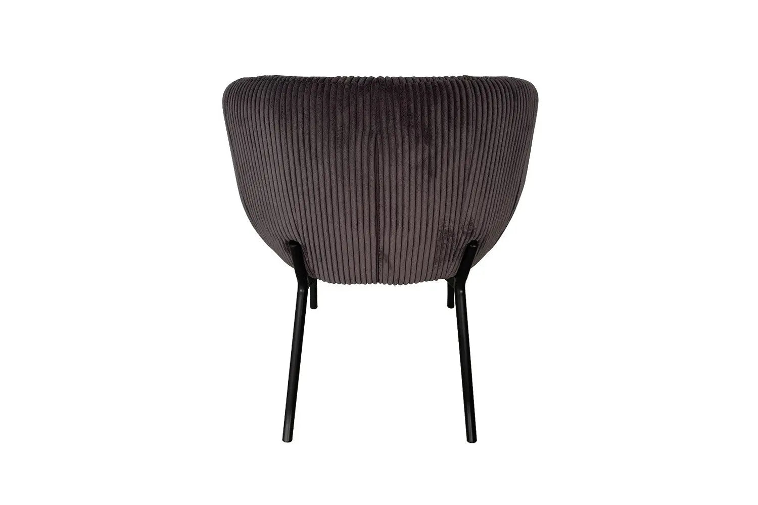Lot de Chaises de Salle à Manger SAVINA en Tissu Velours Côtelé Gris - 57 x 62 cm ROUSSEAU