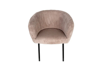 Lot de Chaises de Salle à Manger SAVINA en Tissu Velours Côtelé Sable - 57 x 62 cm ROUSSEAU