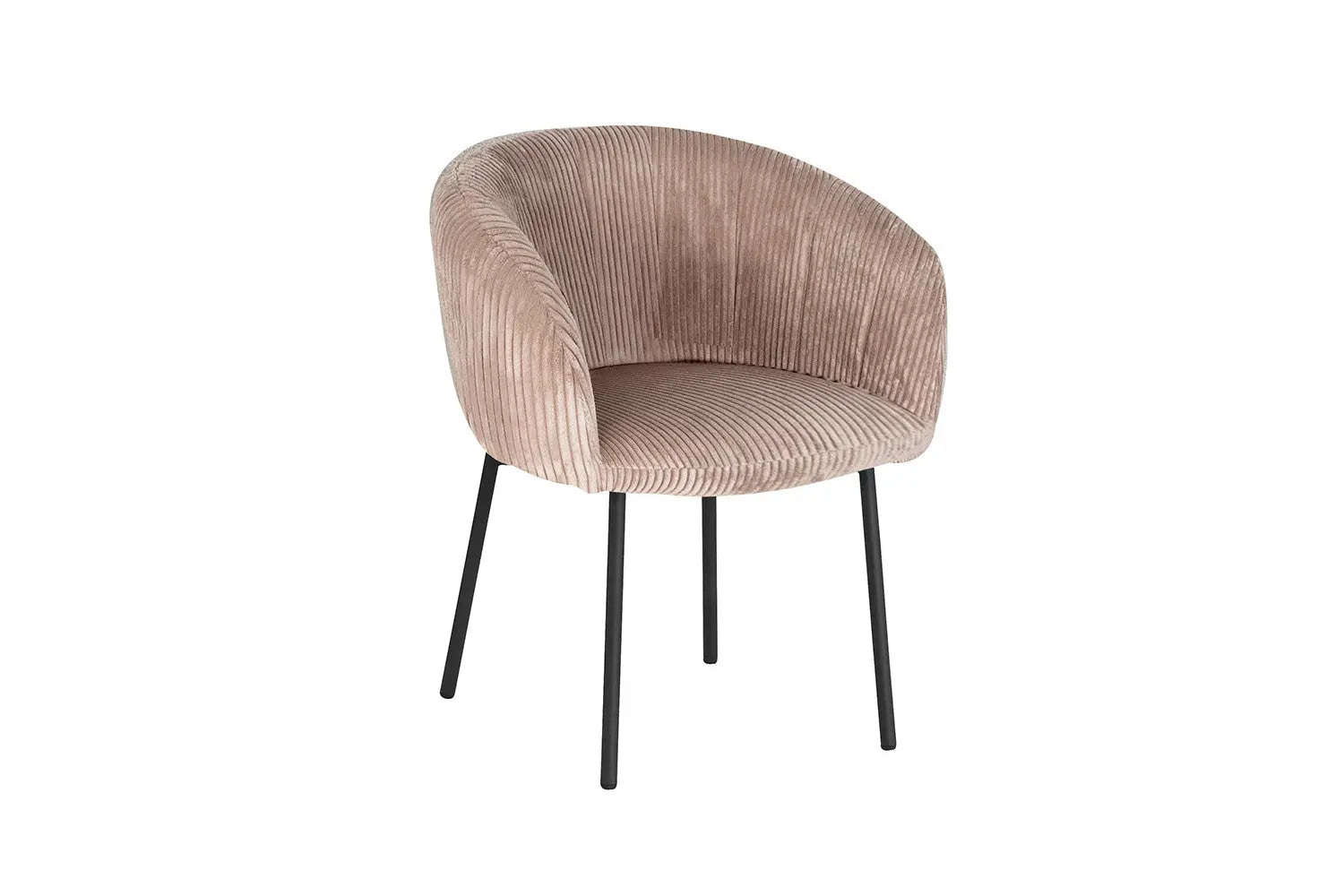 Lot de Chaises de Salle à Manger SAVINA en Tissu Velours Côtelé Sable - 57 x 62 cm ROUSSEAU