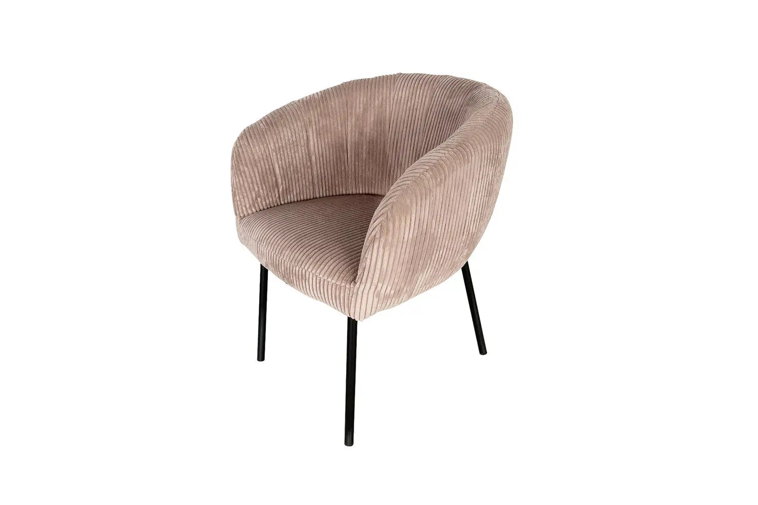 Lot de Chaises de Salle à Manger SAVINA en Tissu Velours Côtelé Sable - 57 x 62 cm ROUSSEAU