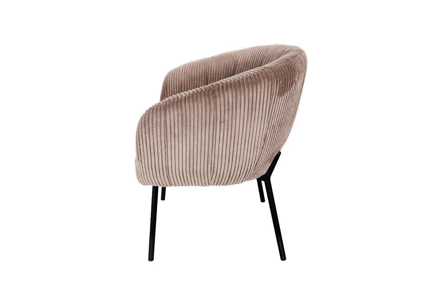 Lot de Chaises de Salle à Manger SAVINA en Tissu Velours Côtelé Sable - 57 x 62 cm ROUSSEAU