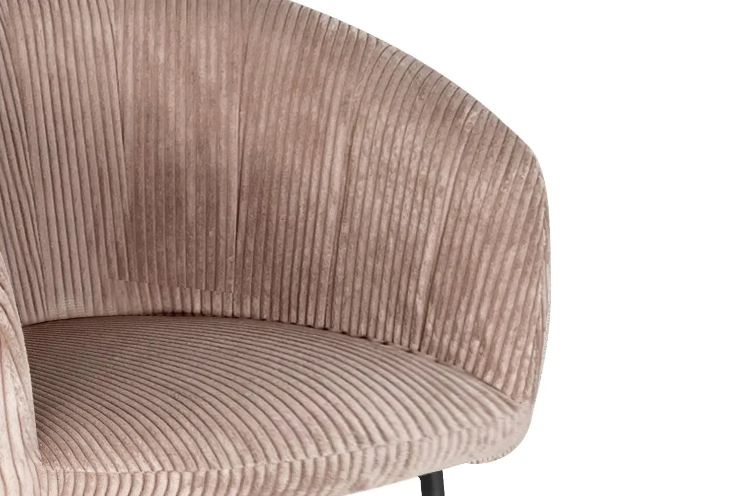 Lot de Chaises de Salle à Manger SAVINA en Tissu Velours Côtelé Sable - 57 x 62 cm ROUSSEAU