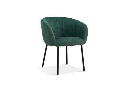 Lot de Chaises de Salle à Manger SAVINA en Tissu Vert - 57 x 62 cm ROUSSEAU