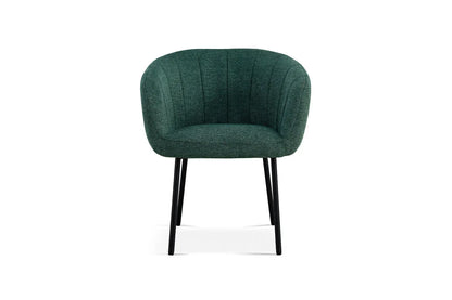 Lot de Chaises de Salle à Manger SAVINA en Tissu Vert - 57 x 62 cm ROUSSEAU