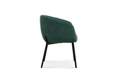 Lot de Chaises de Salle à Manger SAVINA en Tissu Vert - 57 x 62 cm ROUSSEAU