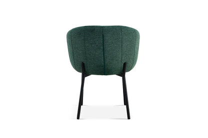 Lot de Chaises de Salle à Manger SAVINA en Tissu Vert - 57 x 62 cm ROUSSEAU