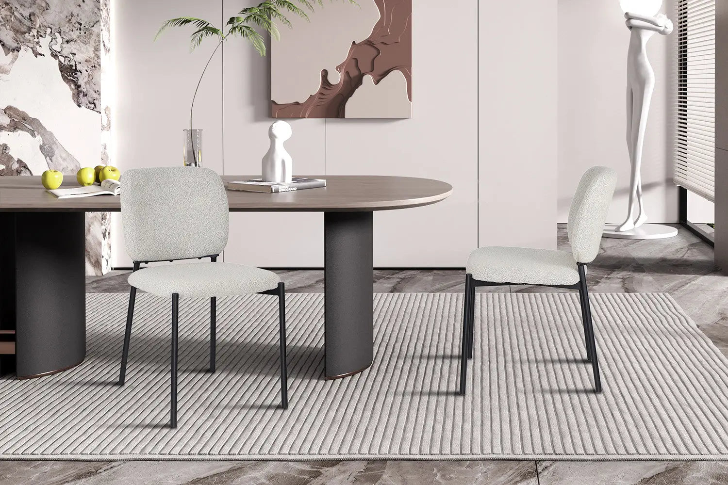 Lot de Chaises de Salle à Manger SOPHIE Beige - 43 x 50 cm ROUSSEAU