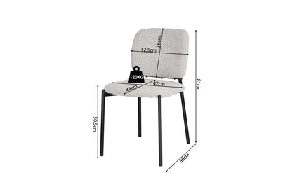 Lot de Chaises de Salle à Manger SOPHIE Beige - 43 x 50 cm ROUSSEAU
