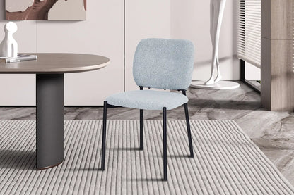 Lot de Chaises de Salle à Manger SOPHIE en Tissu Gris Clair - 43 x 50 cm ROUSSEAU