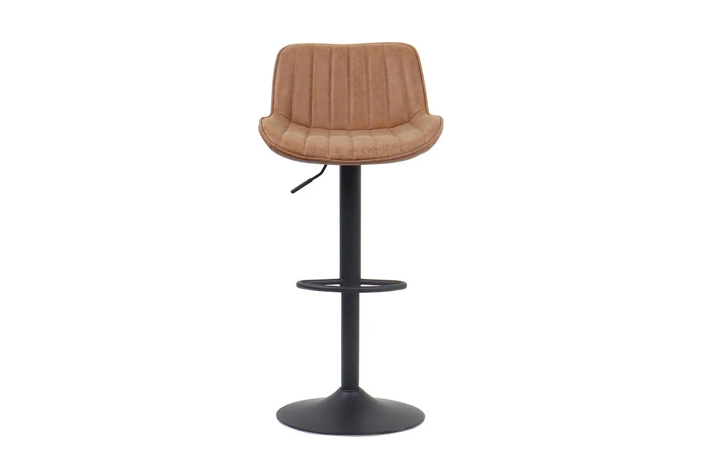 Lot de Tabourets de Bar FENNY en PU Cognac - 48 x 49.5 cm ROUSSEAU