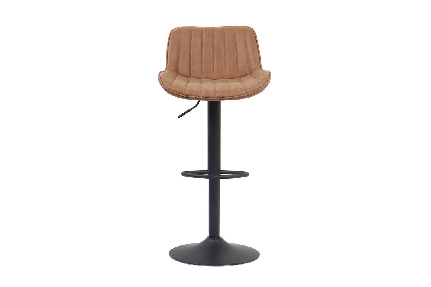 Lot de Tabourets de Bar FENNY en PU Cognac - 48 x 49.5 cm ROUSSEAU