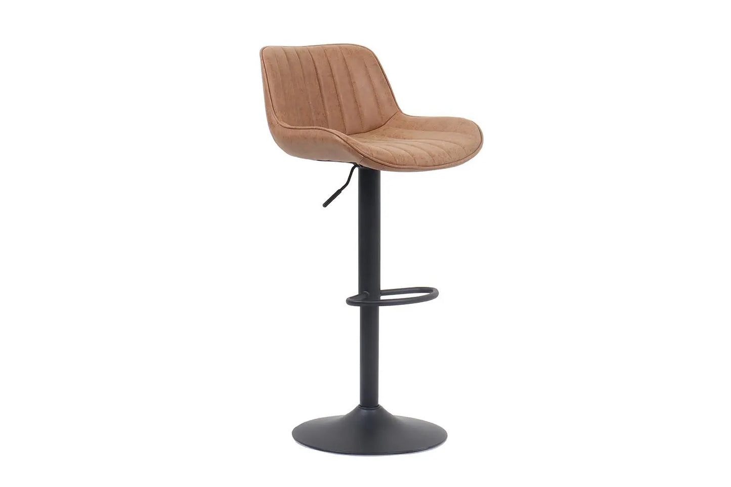 Lot de Tabourets de Bar FENNY en PU Cognac - 48 x 49.5 cm ROUSSEAU