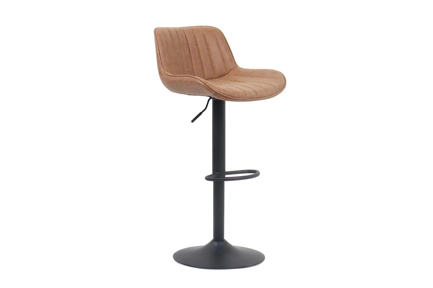 Lot de Tabourets de Bar FENNY en PU Cognac - 48 x 49.5 cm ROUSSEAU