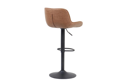 Lot de Tabourets de Bar FENNY en PU Cognac - 48 x 49.5 cm ROUSSEAU