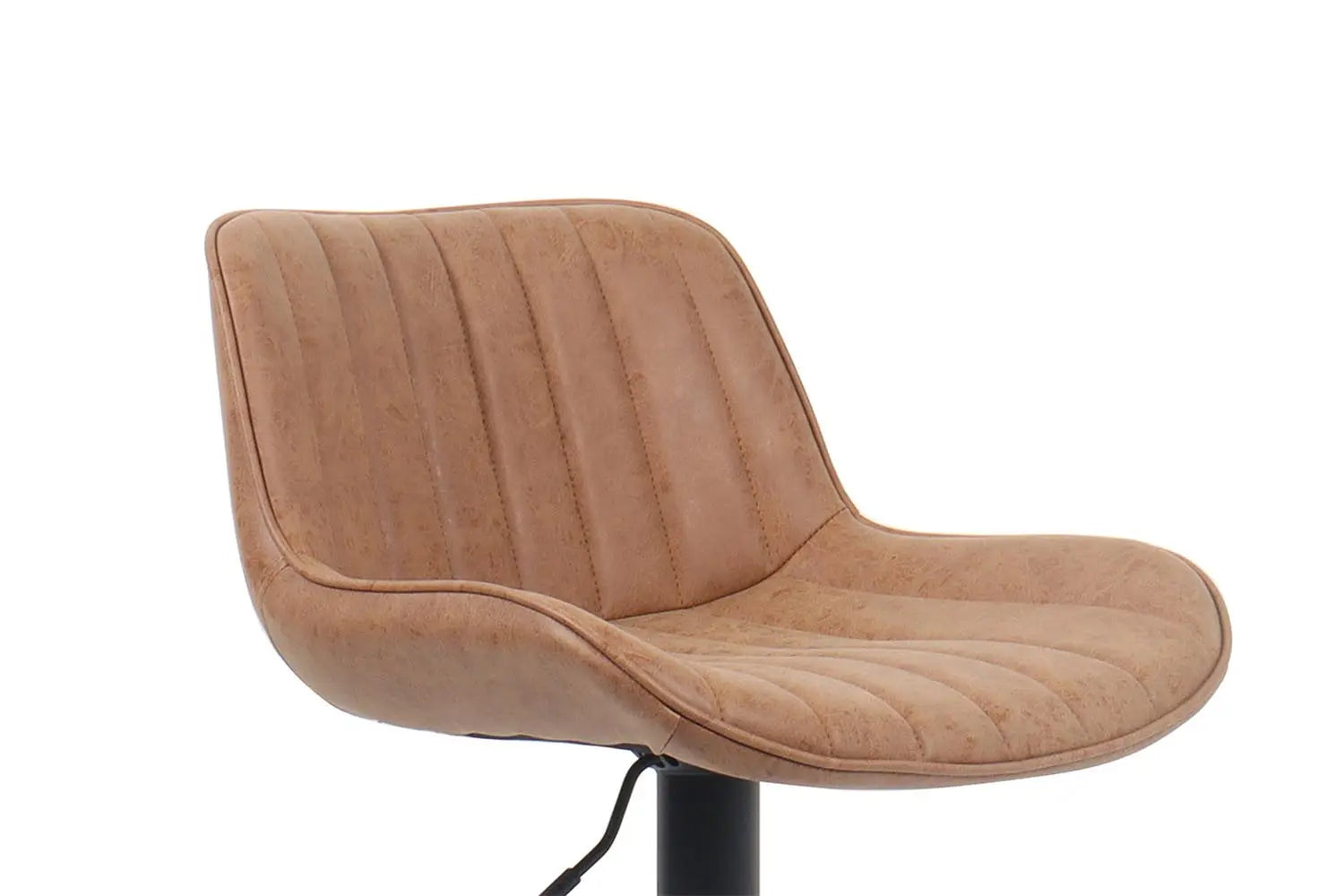 Lot de Tabourets de Bar FENNY en PU Cognac - 48 x 49.5 cm ROUSSEAU