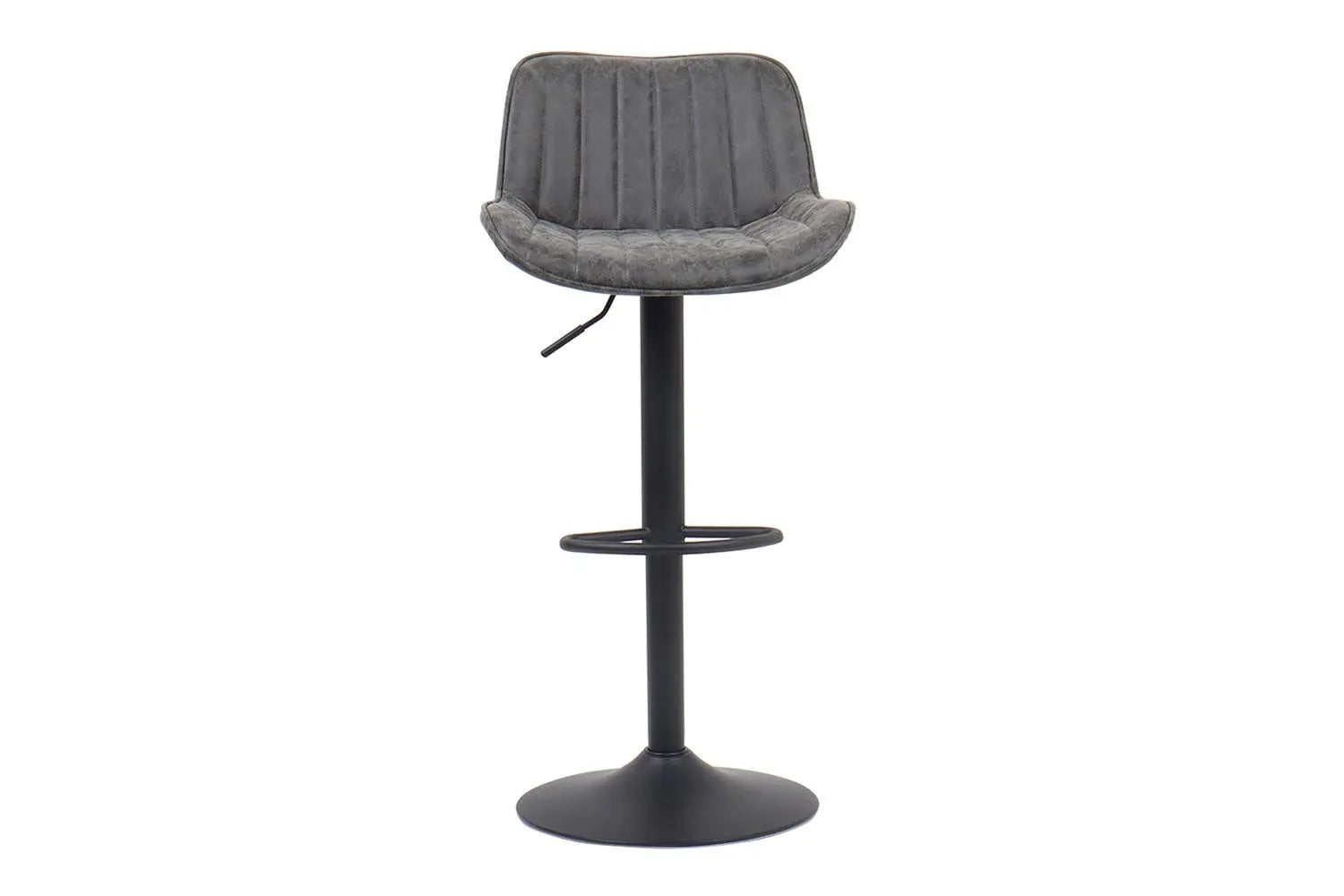 Lot de Tabourets de Bar FENNY en PU Gris - 48 x 49.5 cm ROUSSEAU