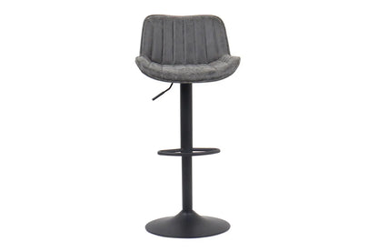 Lot de Tabourets de Bar FENNY en PU Gris - 48 x 49.5 cm ROUSSEAU