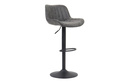 Lot de Tabourets de Bar FENNY en PU Gris - 48 x 49.5 cm ROUSSEAU
