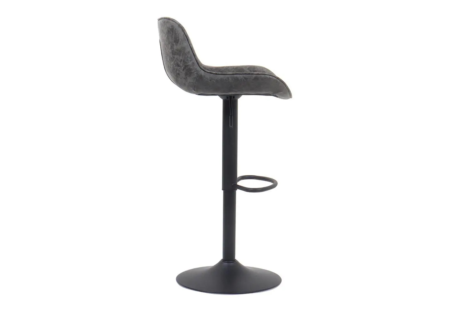 Lot de Tabourets de Bar FENNY en PU Gris - 48 x 49.5 cm ROUSSEAU