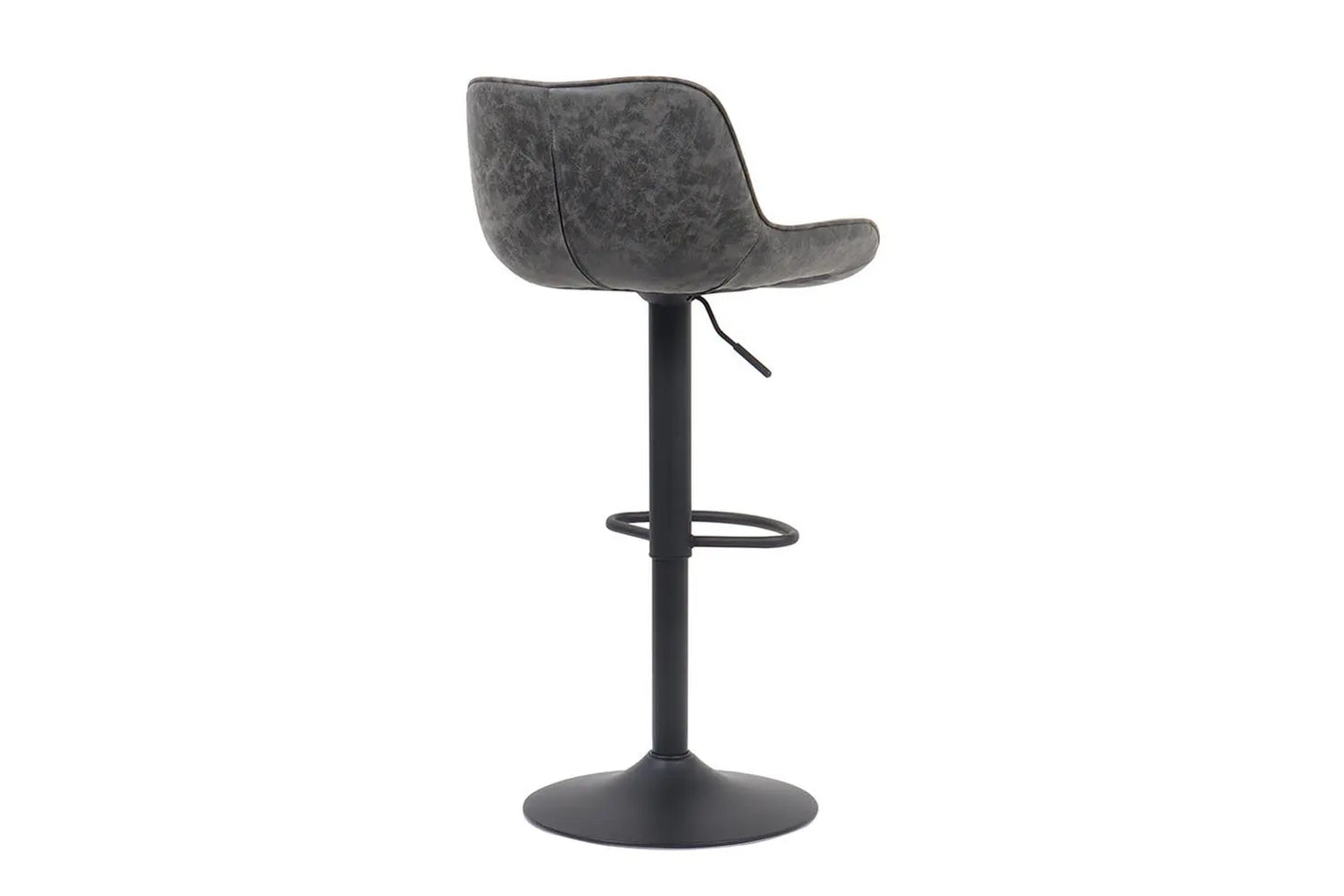 Lot de Tabourets de Bar FENNY en PU Gris - 48 x 49.5 cm ROUSSEAU